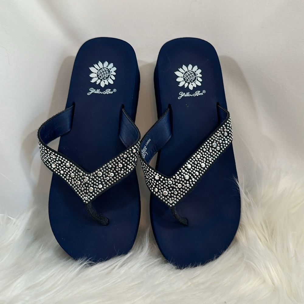 Yellow Box Flip Flops Navy- Africa